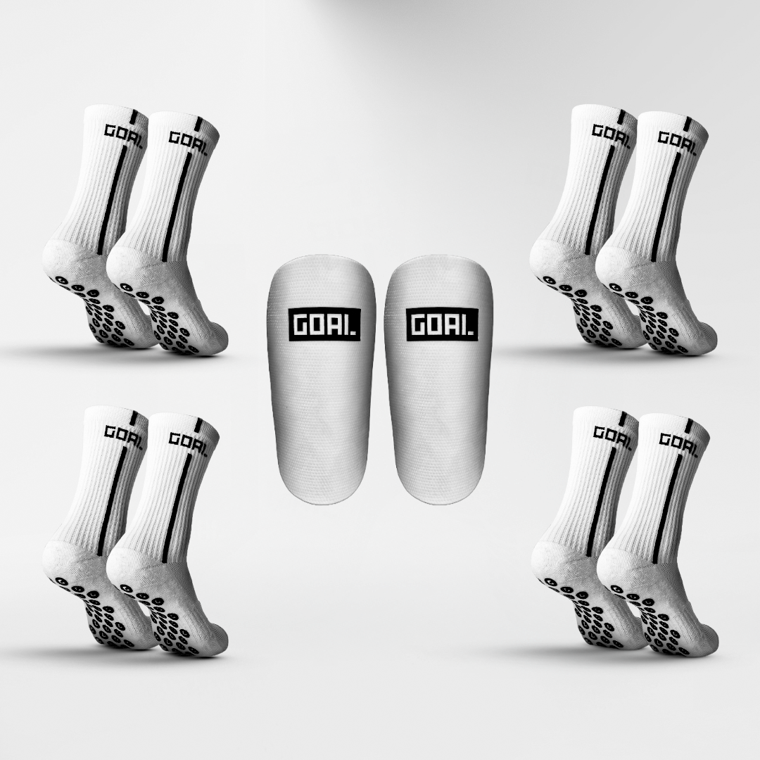 GRIP SOCKS x4 + SHIN PADS